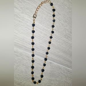 Handmade black beaded chain